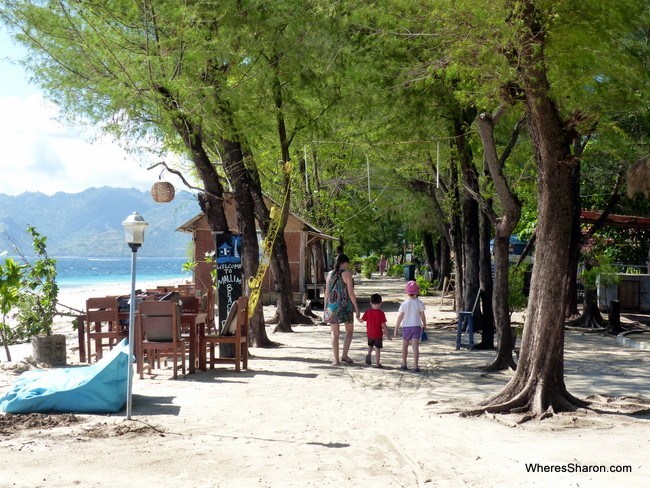 beach path on Gili Meno