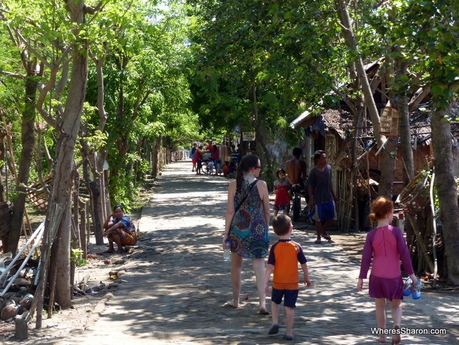 walking on Gili Meno