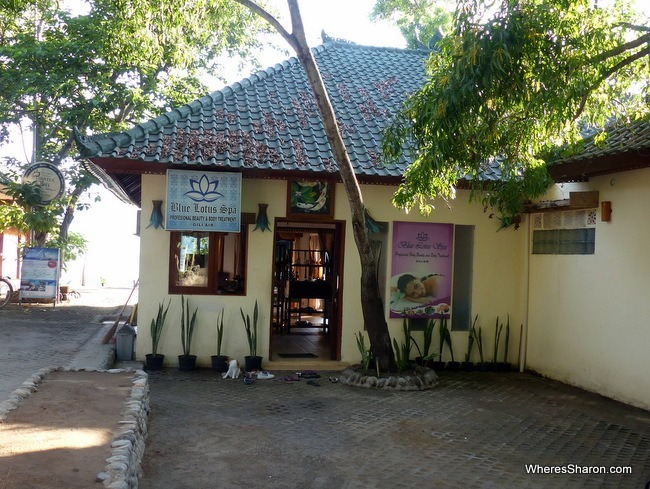 things to do on Gili Island day spa Gili Air