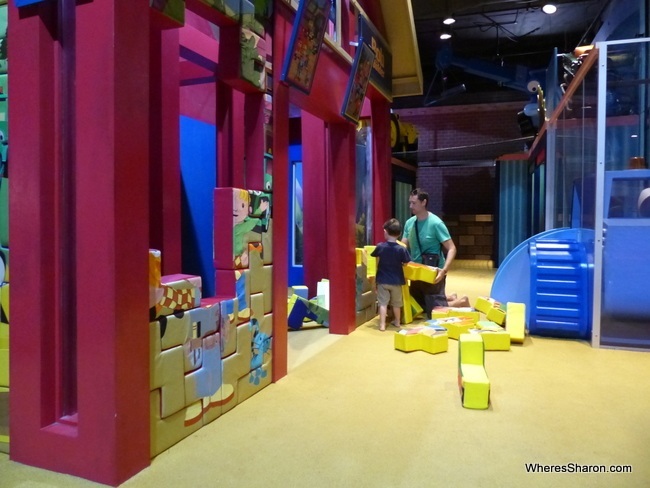 Exploring the Bob the Builder area at Thomas Town