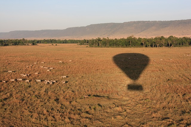 Hot air balloon ride in Kenya