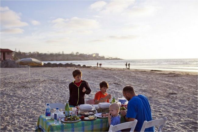 La Jolla Shores beach picnic