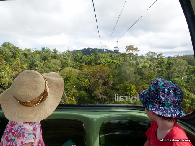 port douglas kids activities in the skyrail cabin