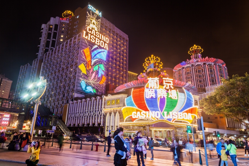 The Lisboa Casino in Macau. It's Macau's oldest operating casino. 