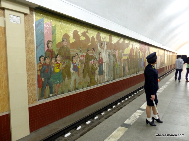 Inside the Pyongyang metro