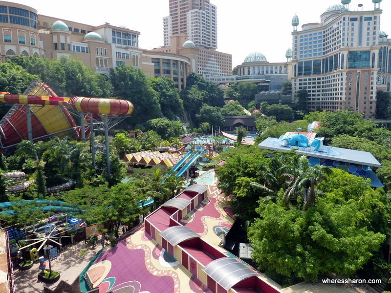 sunway lagoon water park family day from the suspension bridge sunway lagoon