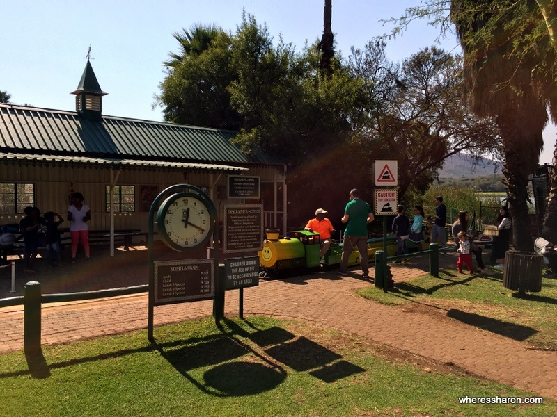 All aboard! The Stimela train terminus, yet anotherof the sun city south africa activities (or activities in sun city south africa if you will).